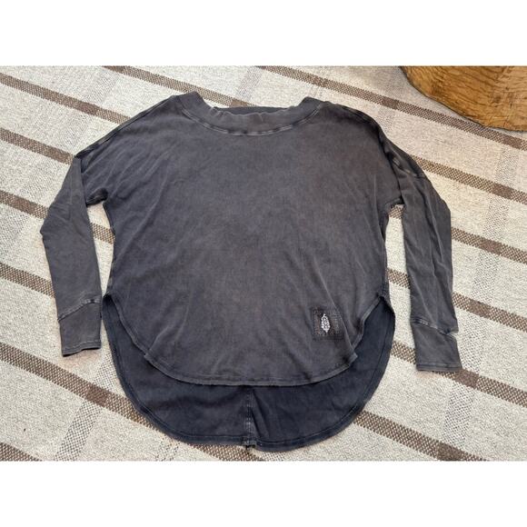 Free People FP Movement Simply Layer Top Long Sleeve Women’s Medium Brown Open - Picture 1 of 11